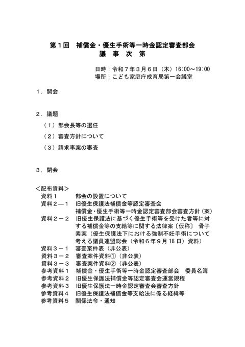 議事次第