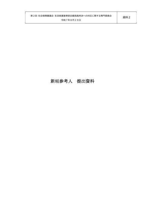 【資料２】新垣参考人提出資料［PDF形式：210KB］