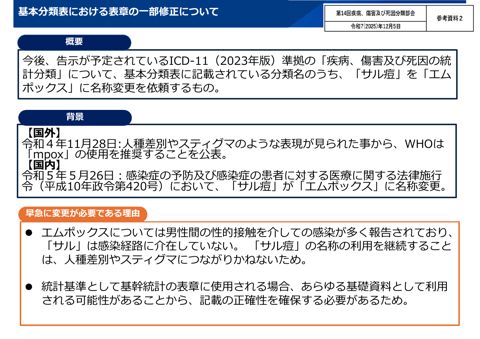 【参考資料2】基本分類表における表章の一部修正について［PDF形式：313KB］