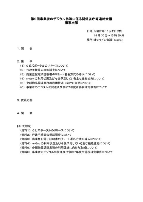議事次第