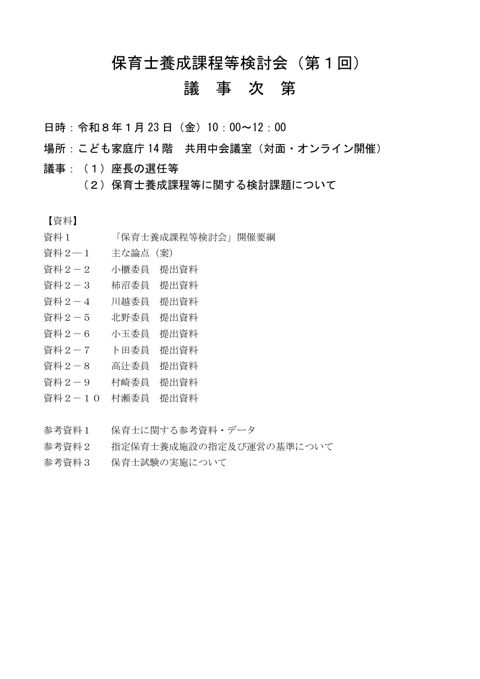 議事次第