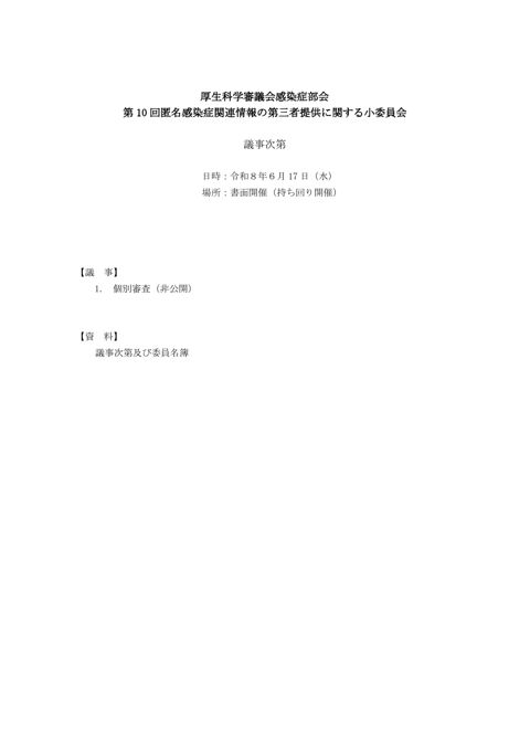 議事次第及び委員名簿［97KB］