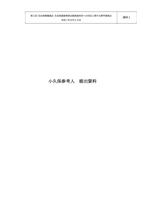 【資料１】小久保参考人提出資料［PDF形式：633KB］