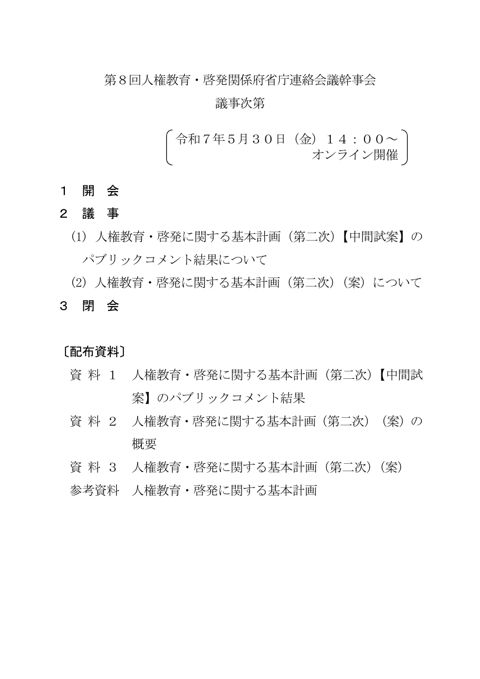 議事次第 【ＰＤＦ】