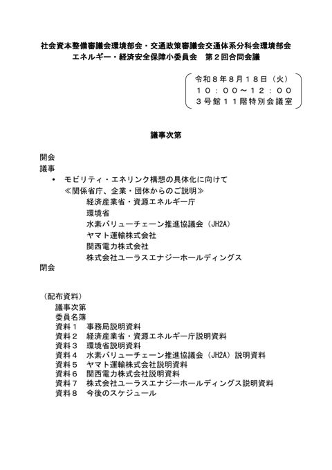 議事次第