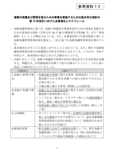 基本指針第14次改訂のスケジュール