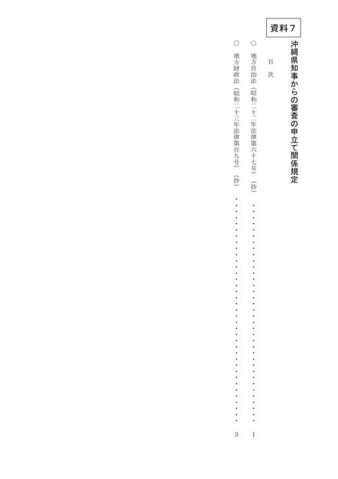 資料7 沖縄県知事からの審査の申立ての関係規定