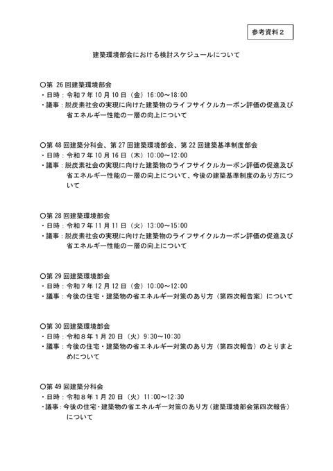 参考資料2_建築環境部会における検討スケジュール案について