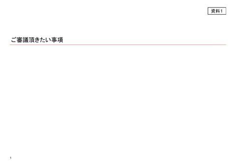 【資料1】ご審議いただきたい事項