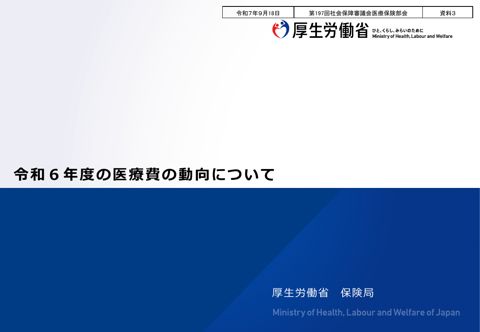 【資料３】 医療費の動向 令和６年度の状況［PDF形式：1.8MB］