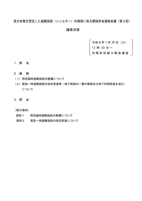 議事次第・資料 の表紙