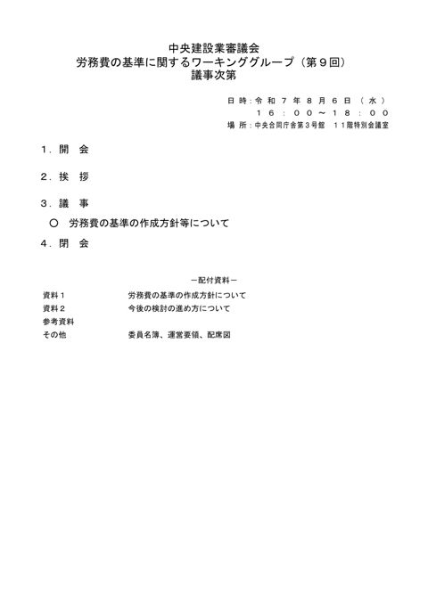 議事次第