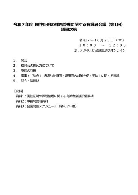 議事次第