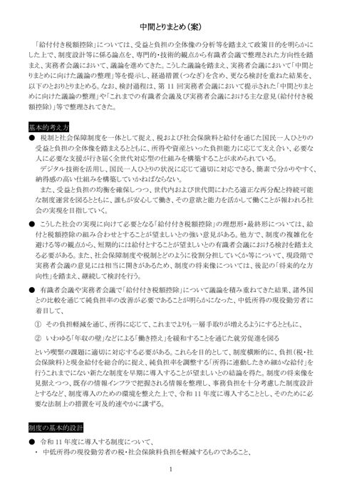 中間とりまとめ（案）