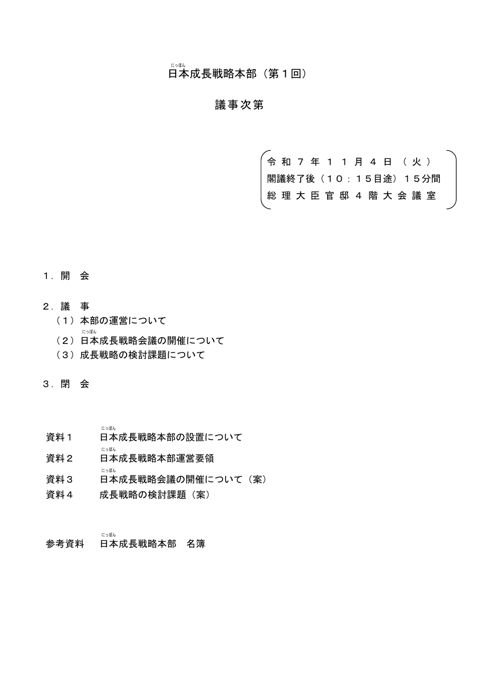 議事次第