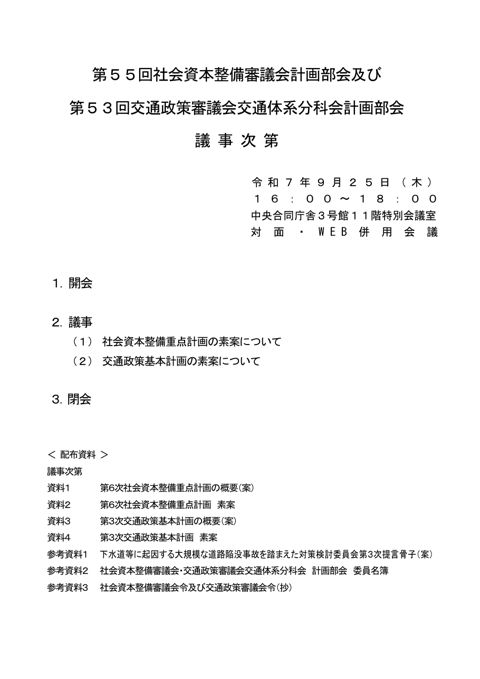 議事次第
