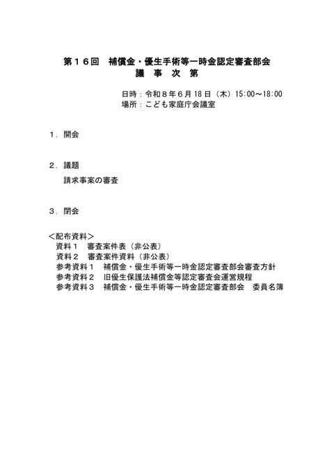 議事次第