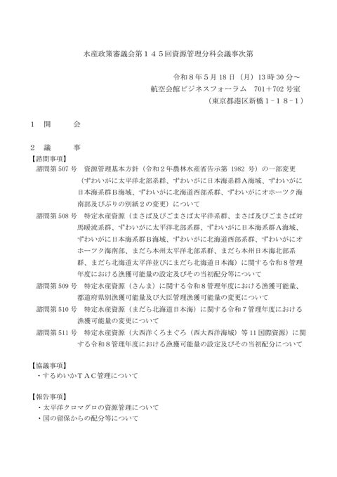 議事次第