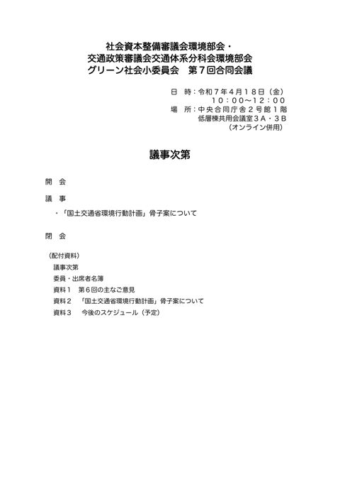 議事次第