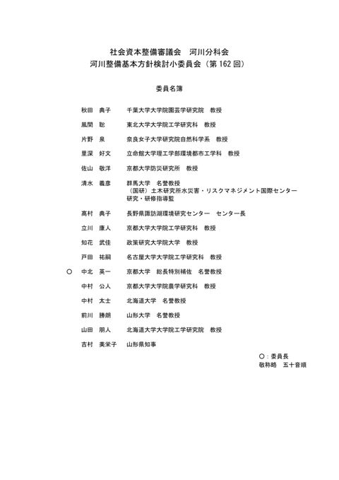 社会資本整備審議会 河川分科会 の表紙