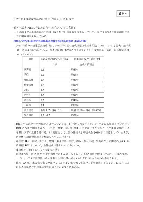 資料4 髙井専門委員からの意見書