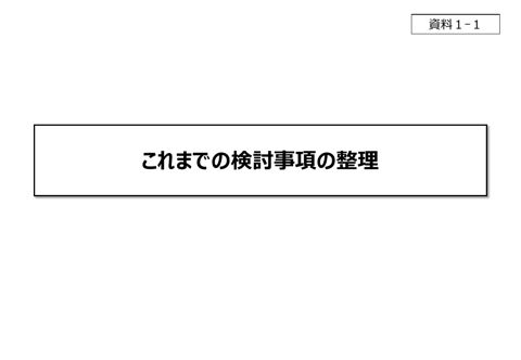 これまでの検討事項の整理