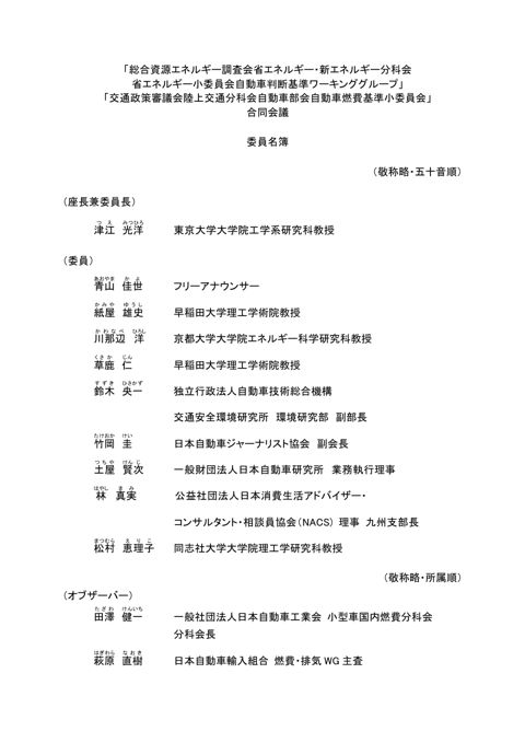 委員名簿