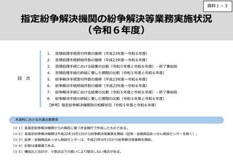 指定紛争解決機関の紛争解決等業務実施状況（令和６年度）