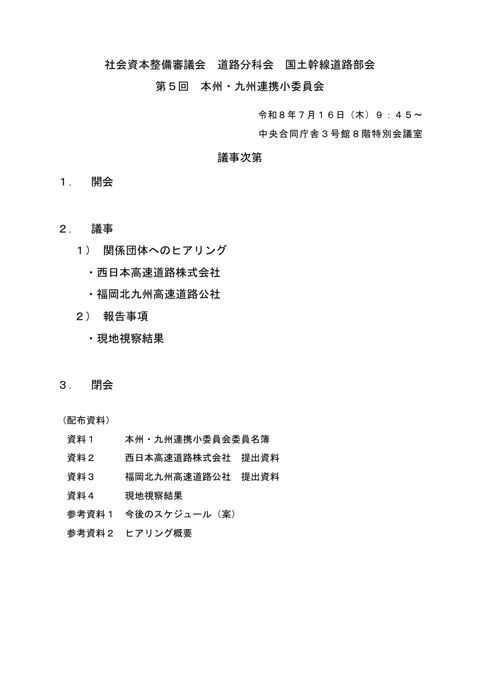 議事次第