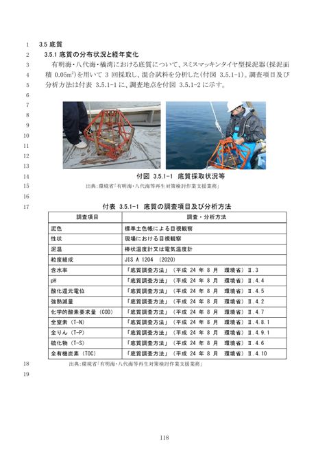 3.5.1 底質の分布状況と経年変化