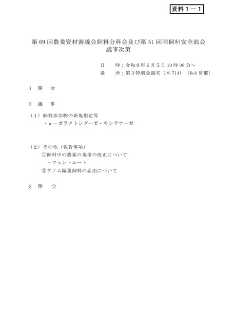 議事次第