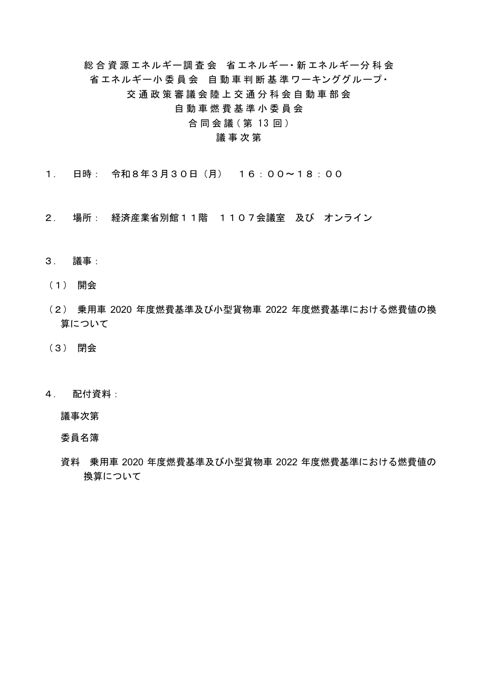 議事次第