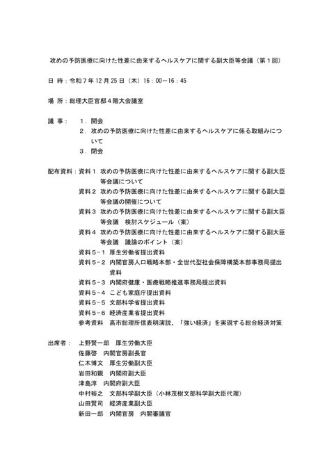 議事概要 の表紙