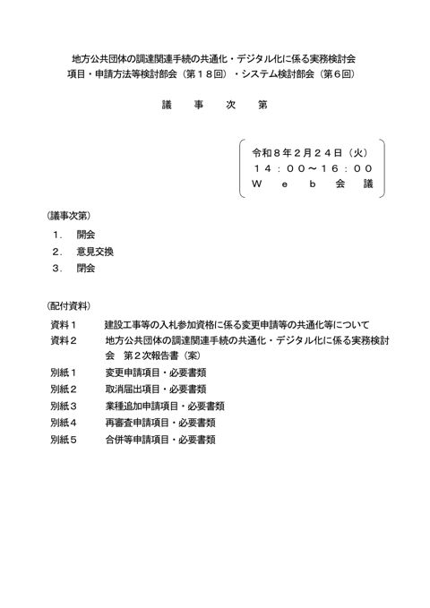 議事次第