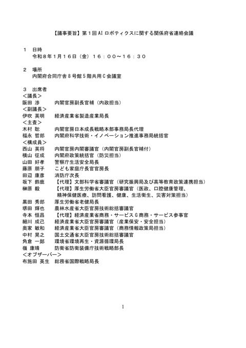 議事要旨 の表紙