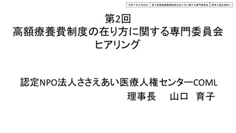 【参考人提出資料４】山口参考人提出資料［PDF形式：254KB］