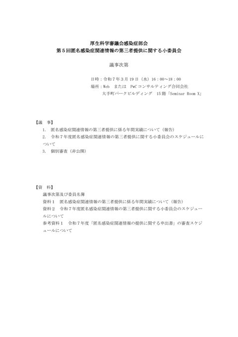 議事次第及び委員名簿［PDF形式：135KB］