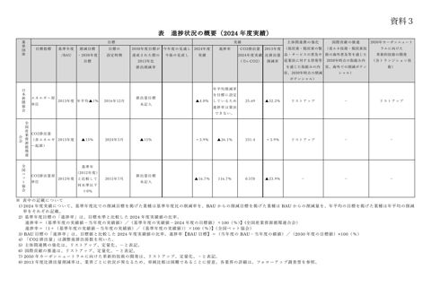 進捗状況の概要（2024年度実績）