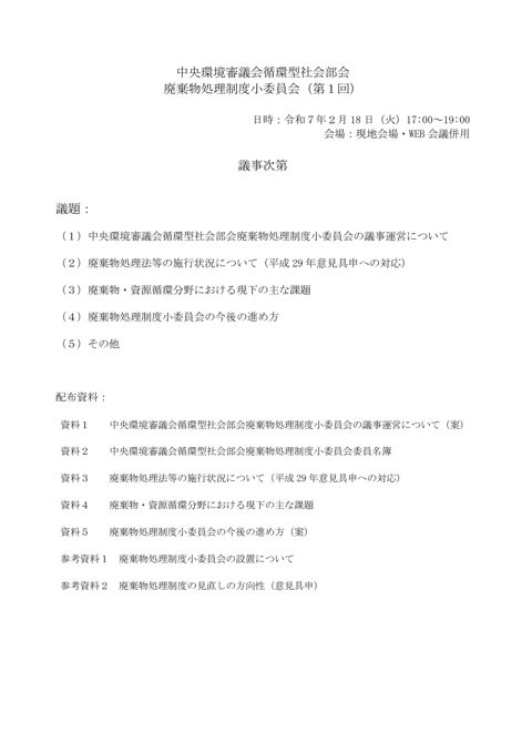 【議事次第】