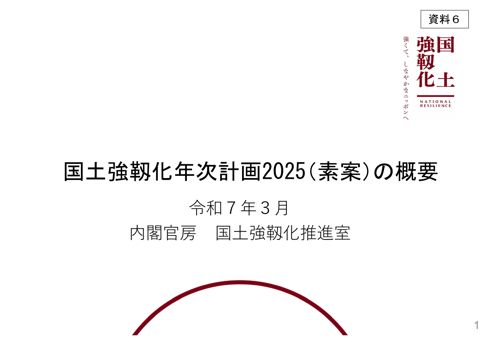 国土強靱化年次計画2025（素案）の概要
