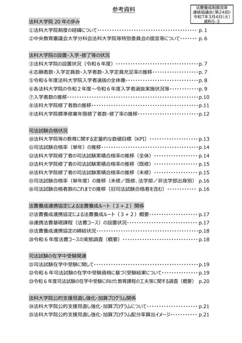 資料５－３ 中央教育審議会大学分科会法科大学院等特別委員会第12期の審議まとめ（参考