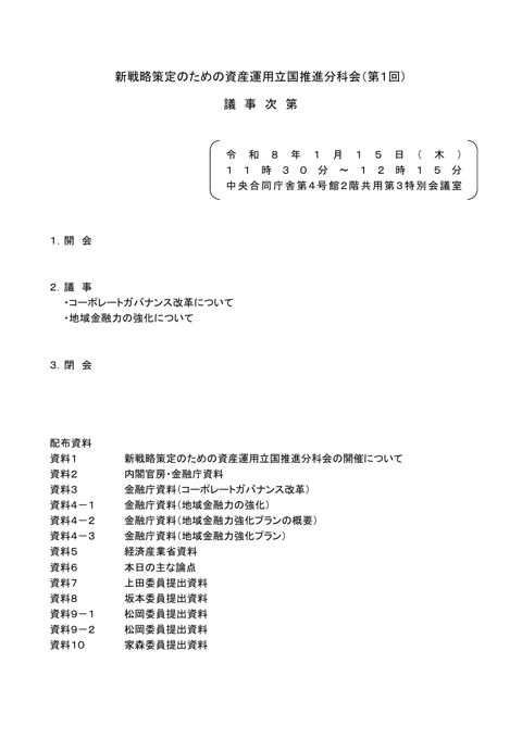 議事次第