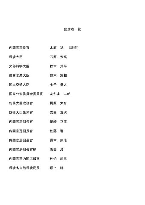 出席者一覧