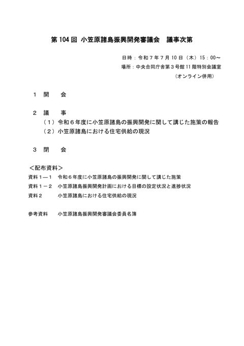 議事次第・配付資料