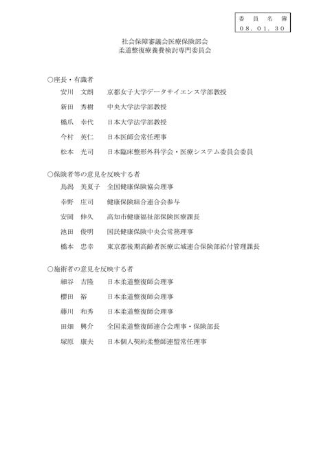 委員名簿［PDF形式：50KB］ の表紙