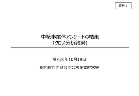 資料01 中核事業体アンケートの結果（クロス分析結果）