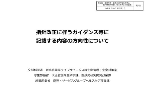 資料３：指針改正に伴うガイダンス等に記載する内容の方向性について［PDF形式：643KB］