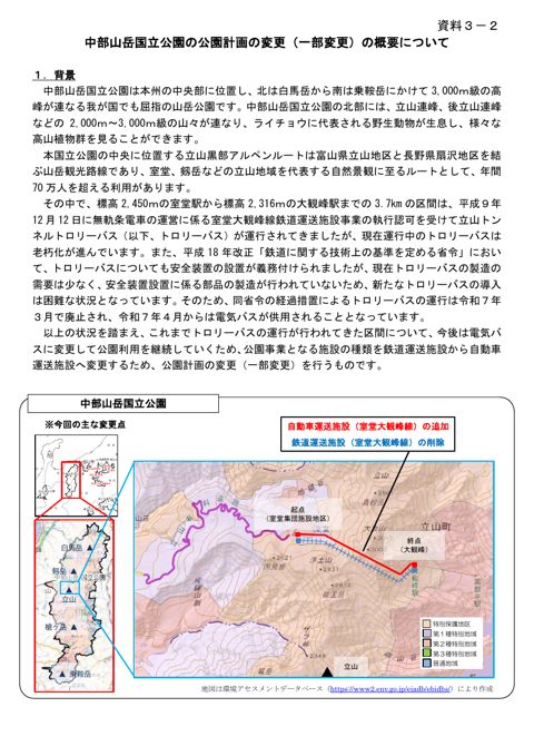 資料３－２ 変更概要（中部山岳）