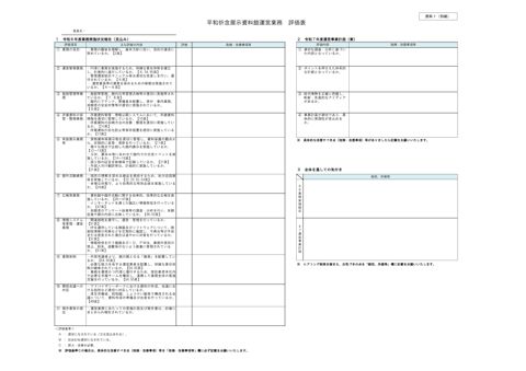 （資料1－別紙）評価表