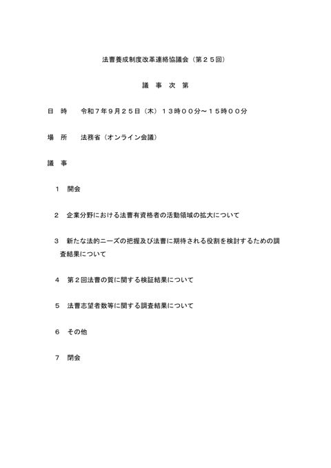 議事次第